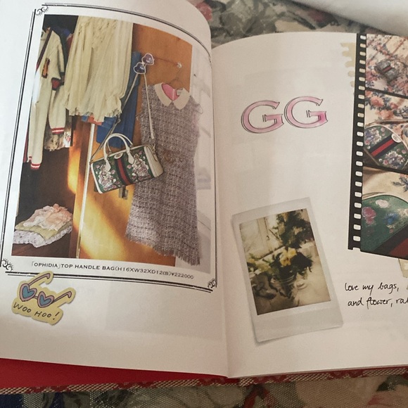 2018 RARE HARDCOVER GUCCI SCRAPBOOK MEMO BOOK COLLECTIBLE 6”x7.5 - Picture 6 of 7